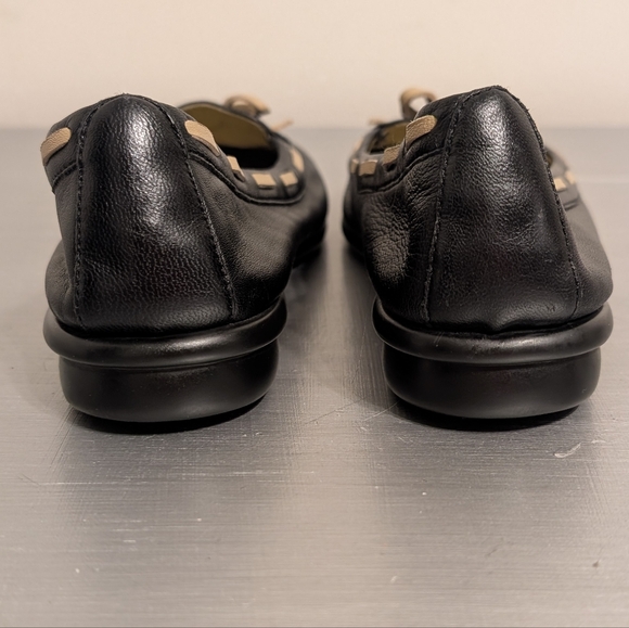 Aerosoles Jam Slip-on Linen Leather Black Ladies Flats Shoes 8M - Picture 5 of 16